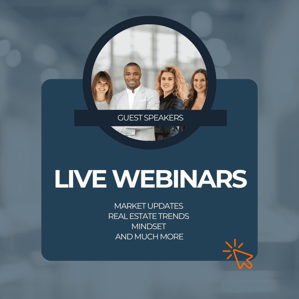 Guest speakers at live real estate webinars.
