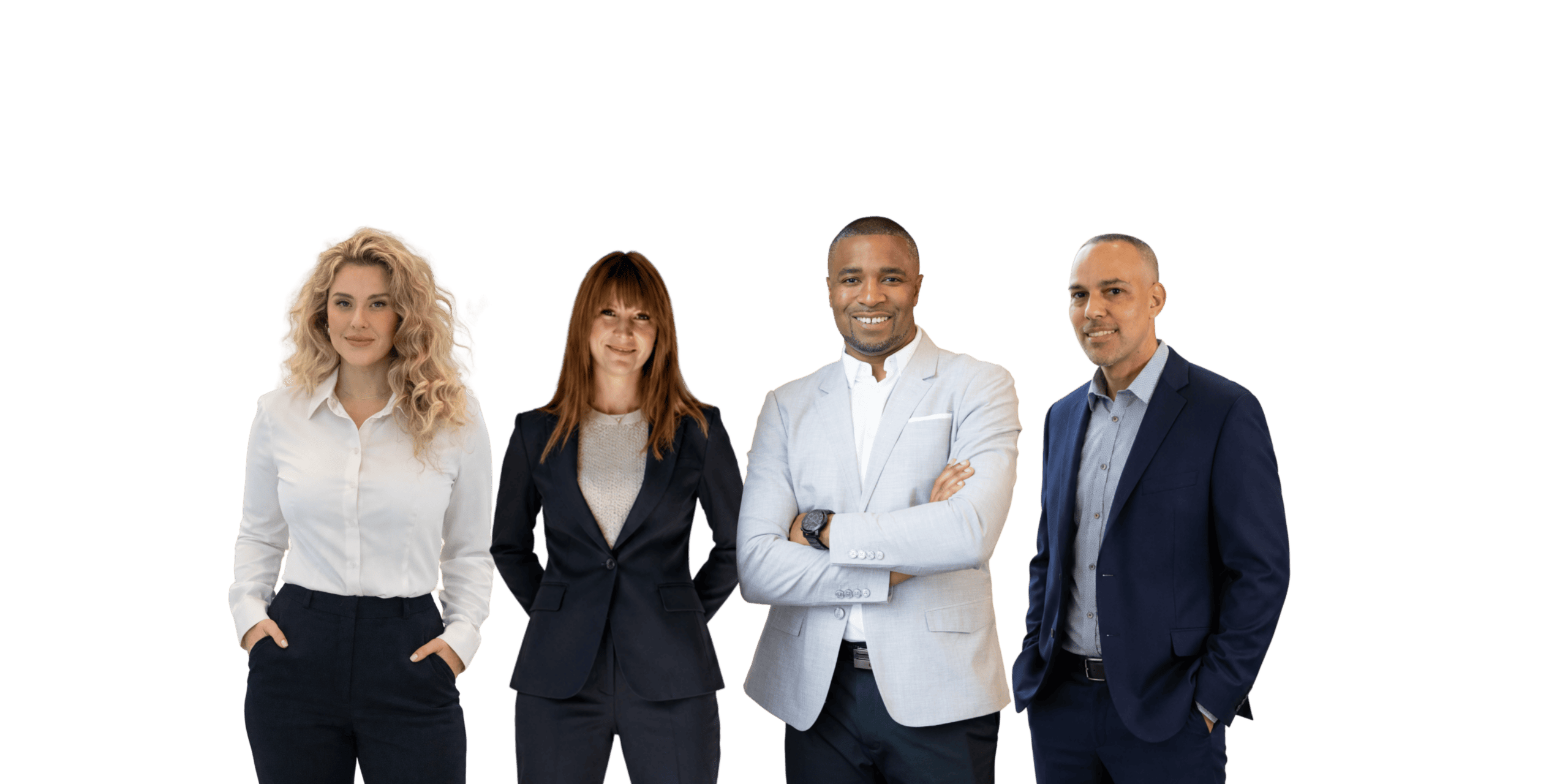 Real estate agents from Smart Home Choice Realty Group smiling together.